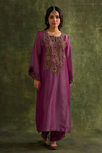 Amber Pink Phiran Style Kurta Set