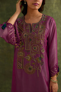 Amber Pink Phiran Style Kurta Set