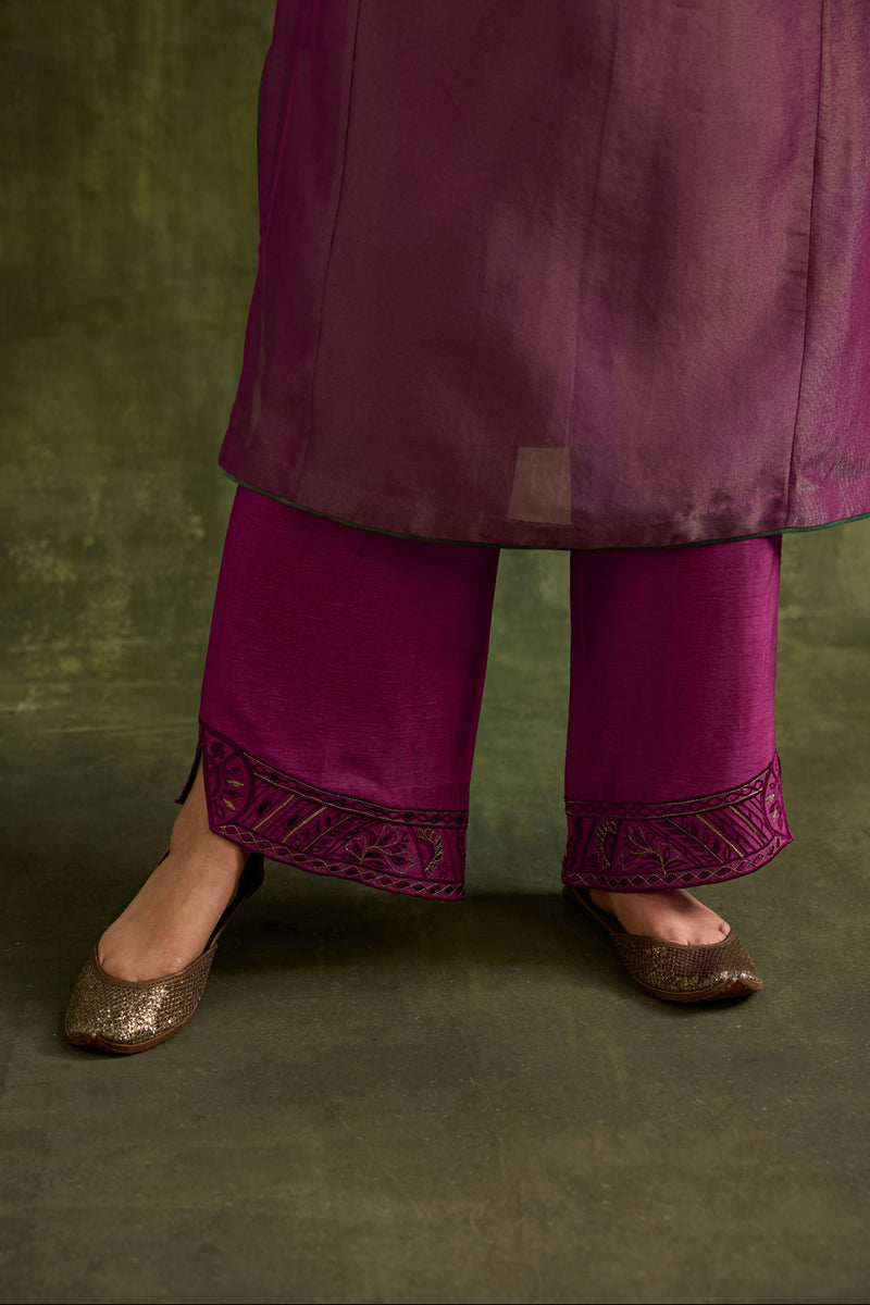 Amber Pink Phiran Style Kurta Set