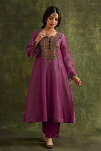 Eknoor Pink A Line Kurta Set