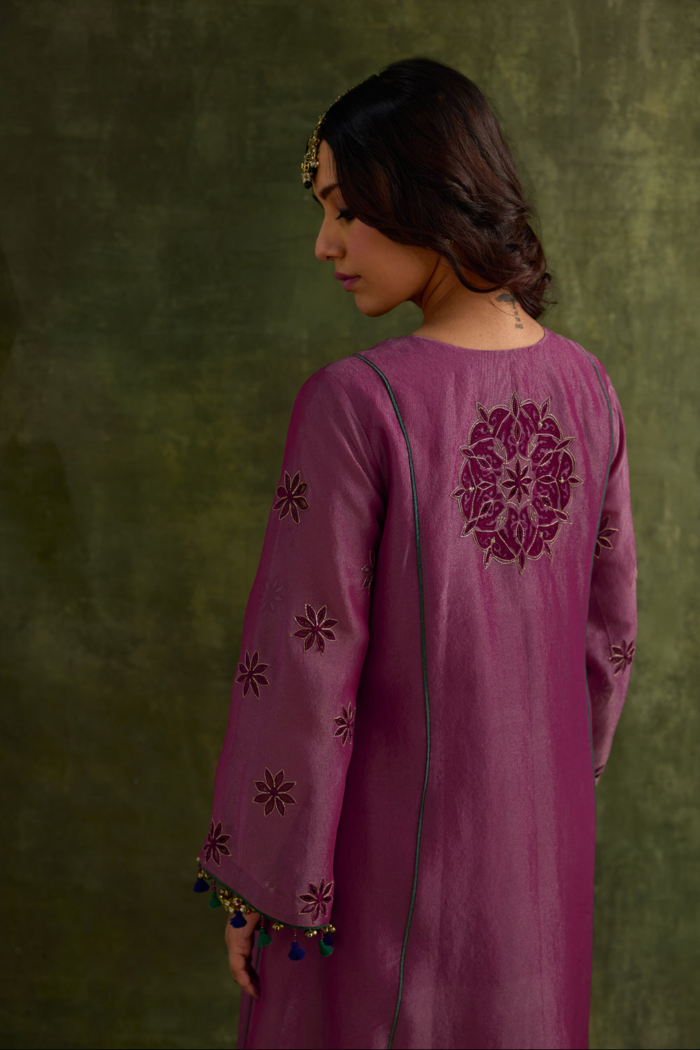 Eknoor Pink A Line Kurta Set
