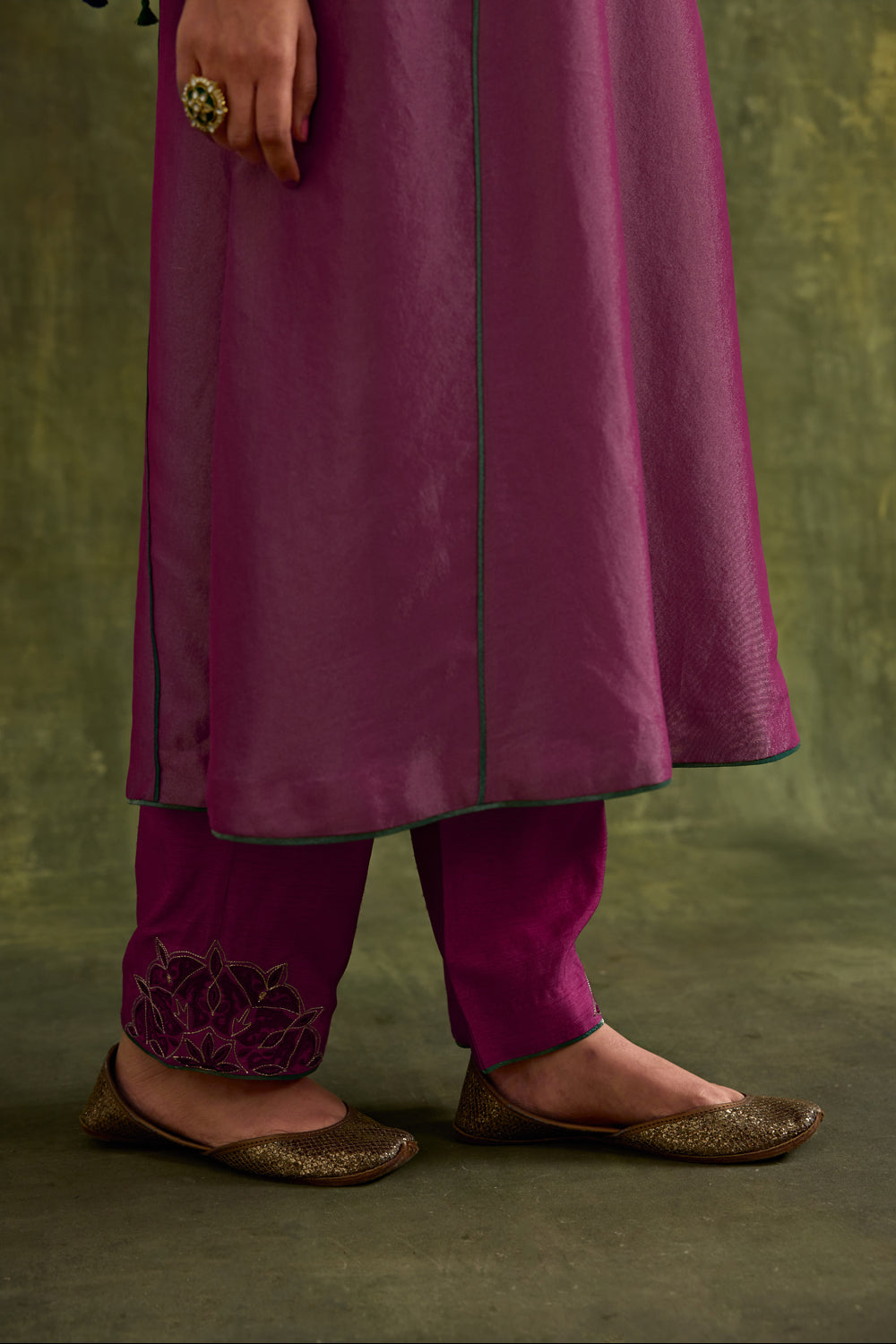 Eknoor Pink A Line Kurta Set