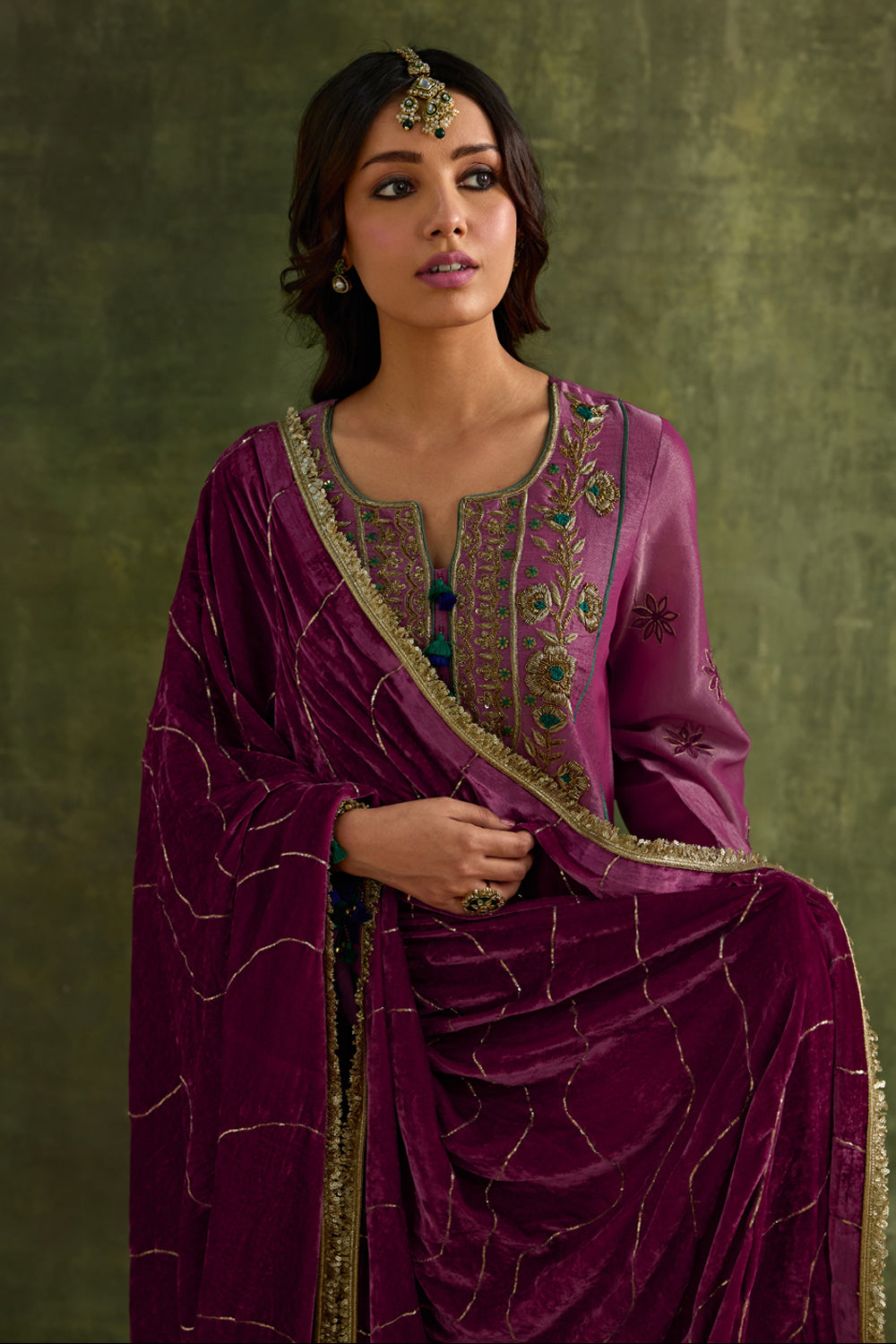 Eknoor Pink A Line Kurta Set