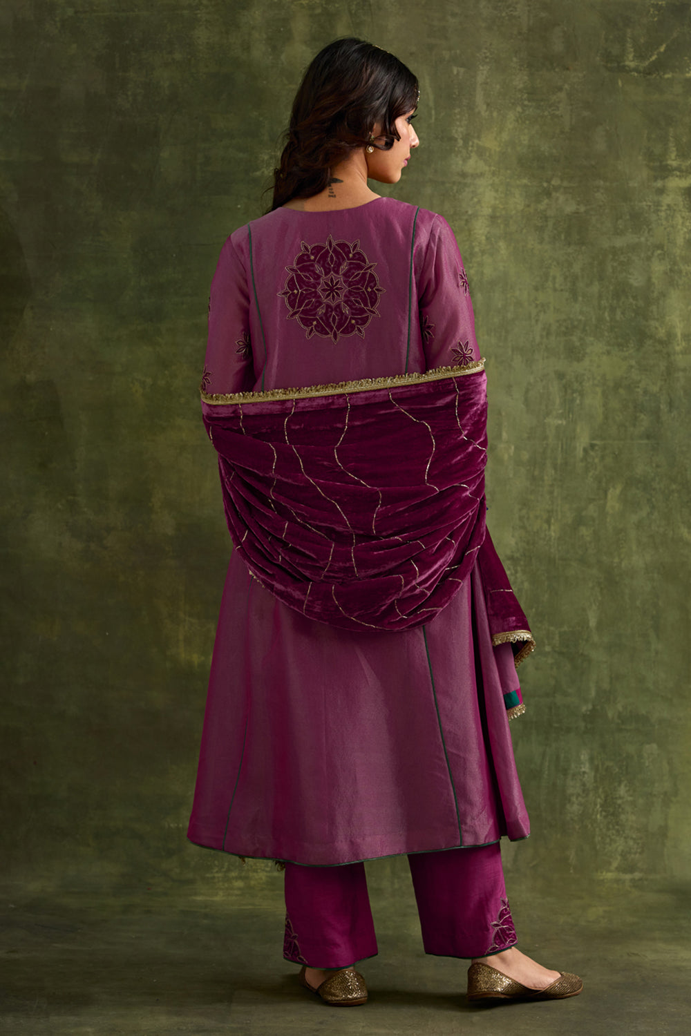 Eknoor Pink A Line Kurta Set