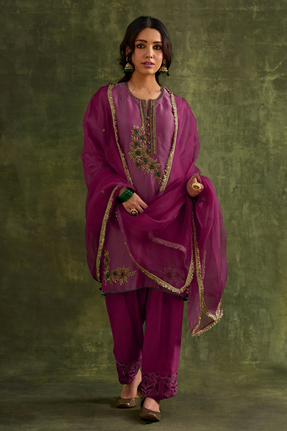 Heer Pink Short Kurta Salwar Set