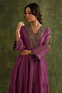 Amreen Pink Anarkali Kurta Set