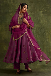 Amreen Pink Anarkali Kurta Set