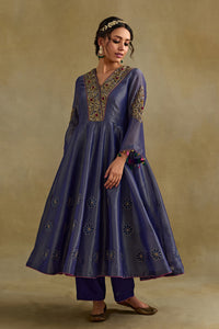 Amreen Blue Anarkali Kurta Set