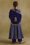 Amreen Blue Anarkali Kurta Set