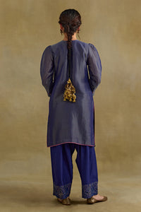 Heer Blue Short Kurta Salwar Set