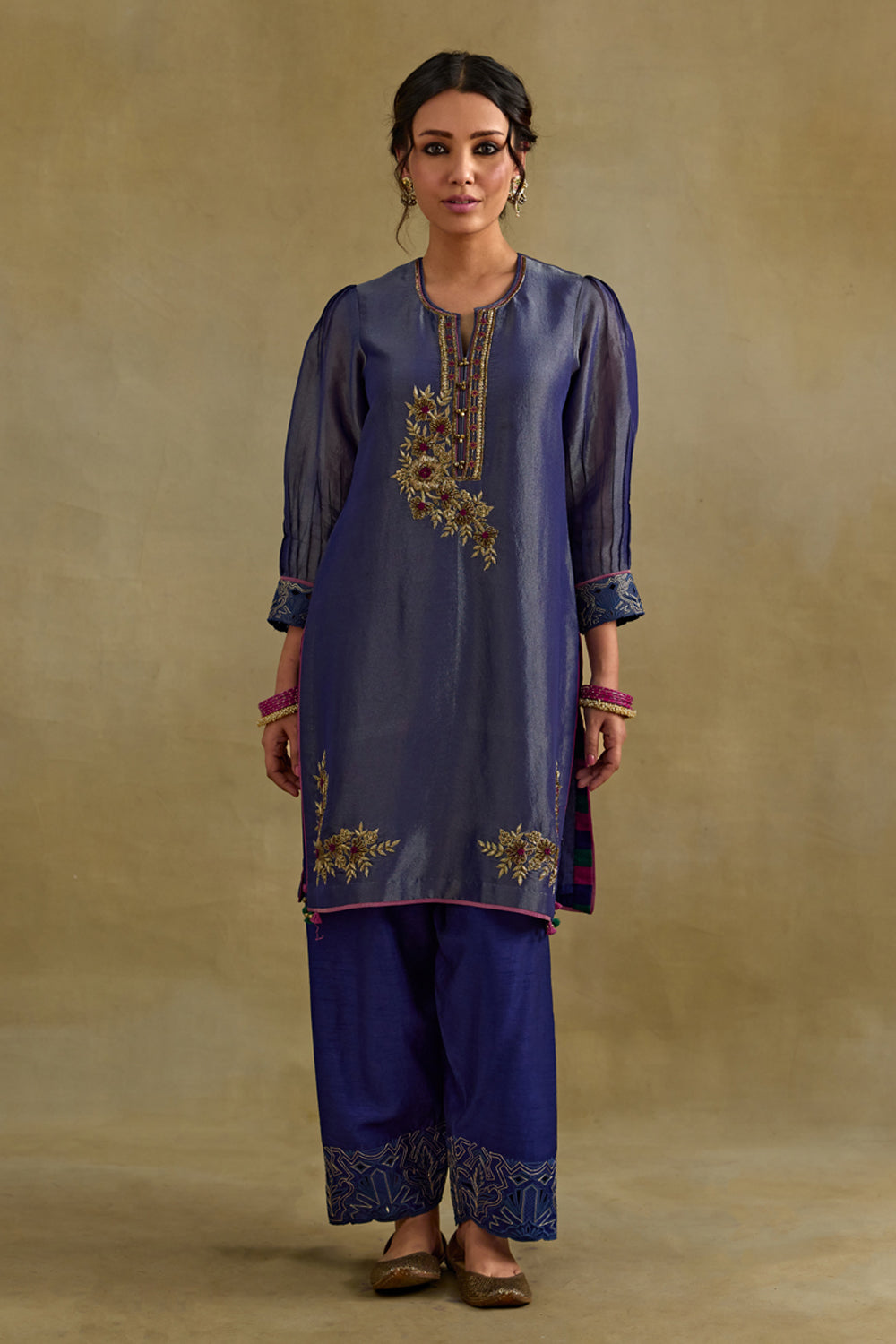Heer Blue Short Kurta Salwar Set