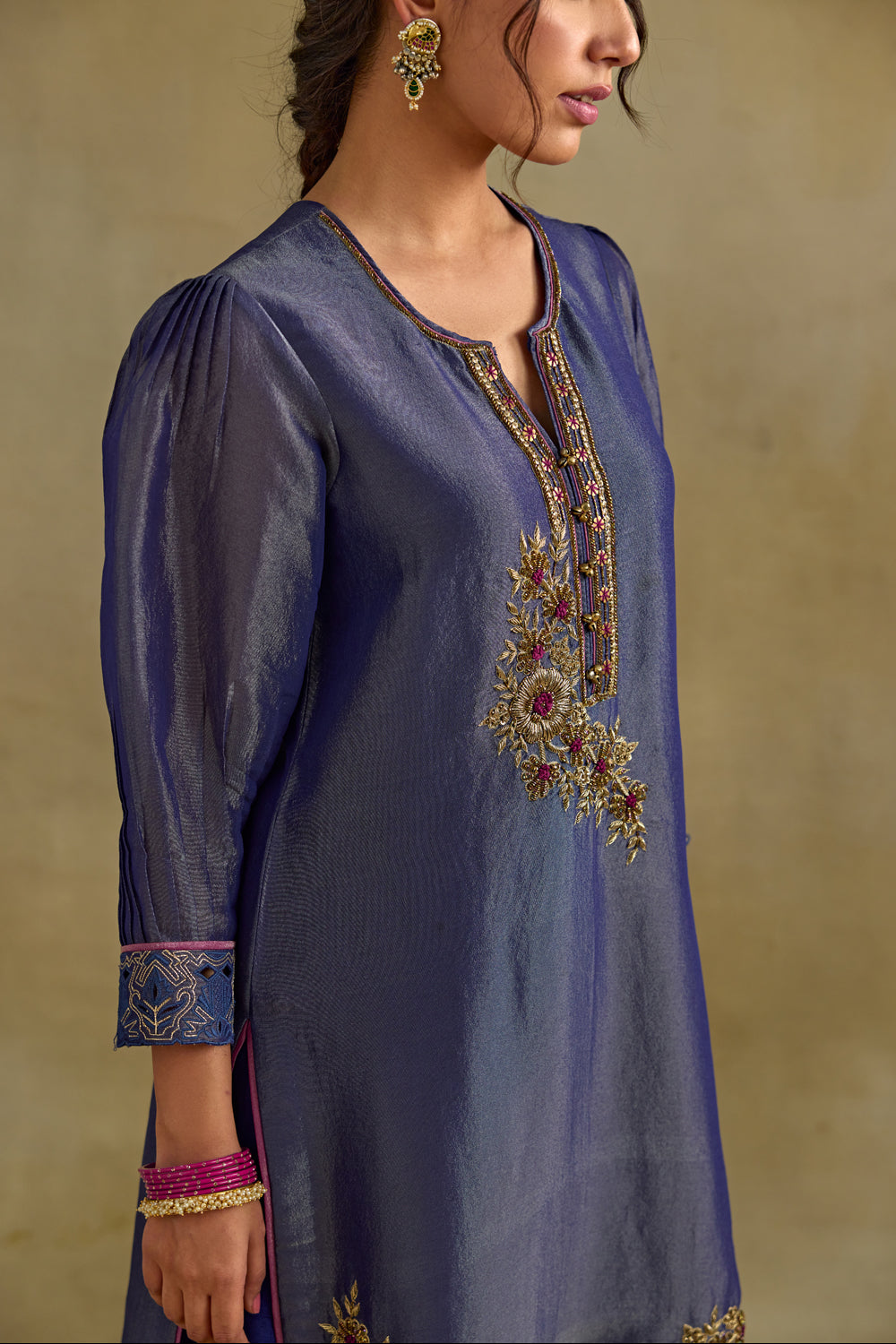 Heer Blue Short Kurta Salwar Set