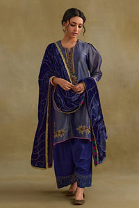 Heer Blue Short Kurta Salwar Set