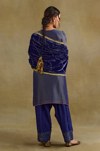 Heer Blue Short Kurta Salwar Set