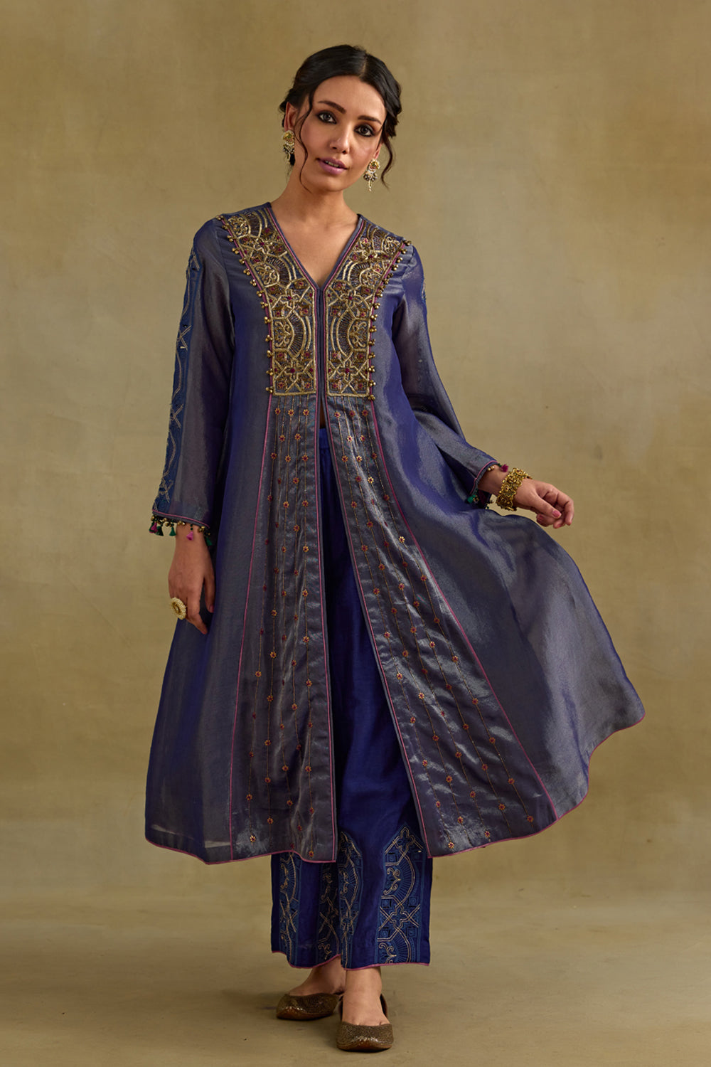 Hasrat Blue Kalidar Suit Set