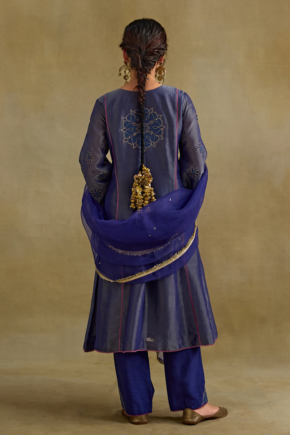 Eknoor Blue A Line Kurta Set