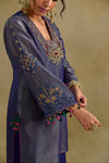 Prisha Blue Short Kurta Garara Set