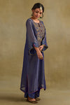 Amber Blue Phiran Style Kurta Set