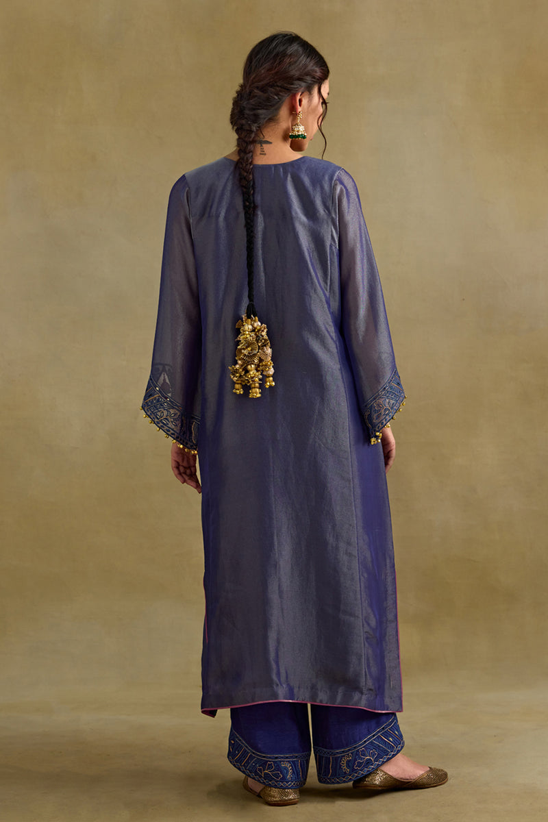 Amber Blue Phiran Style Kurta Set