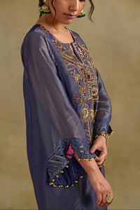 Amber Blue Phiran Style Kurta Set