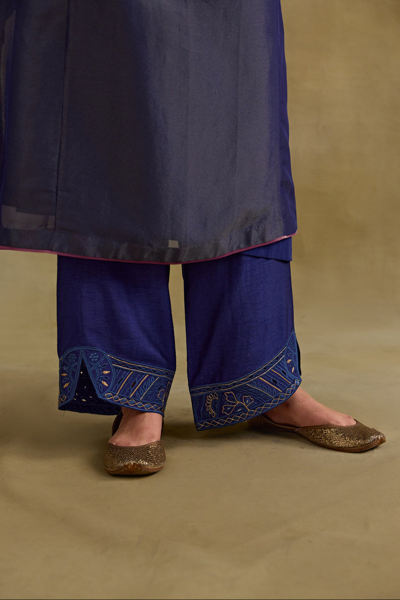 Amber Blue Phiran Style Kurta Set