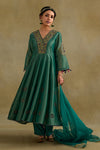 Amreen Green Anarkali Kurta Set