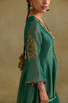 Amreen Green Anarkali Kurta Set