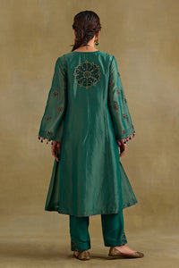 Eknoor Green A Line Kurta Set