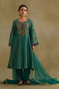 Eknoor Green A Line Kurta Set