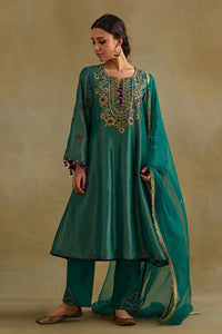 Eknoor Green A Line Kurta Set