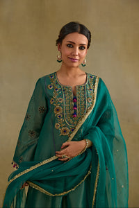 Eknoor Green A Line Kurta Set