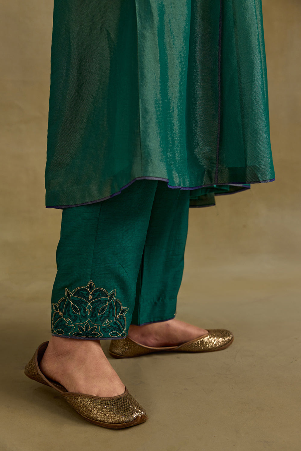 Eknoor Green A Line Kurta Set