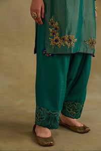 Heer Green Short Kurta Salwar Set