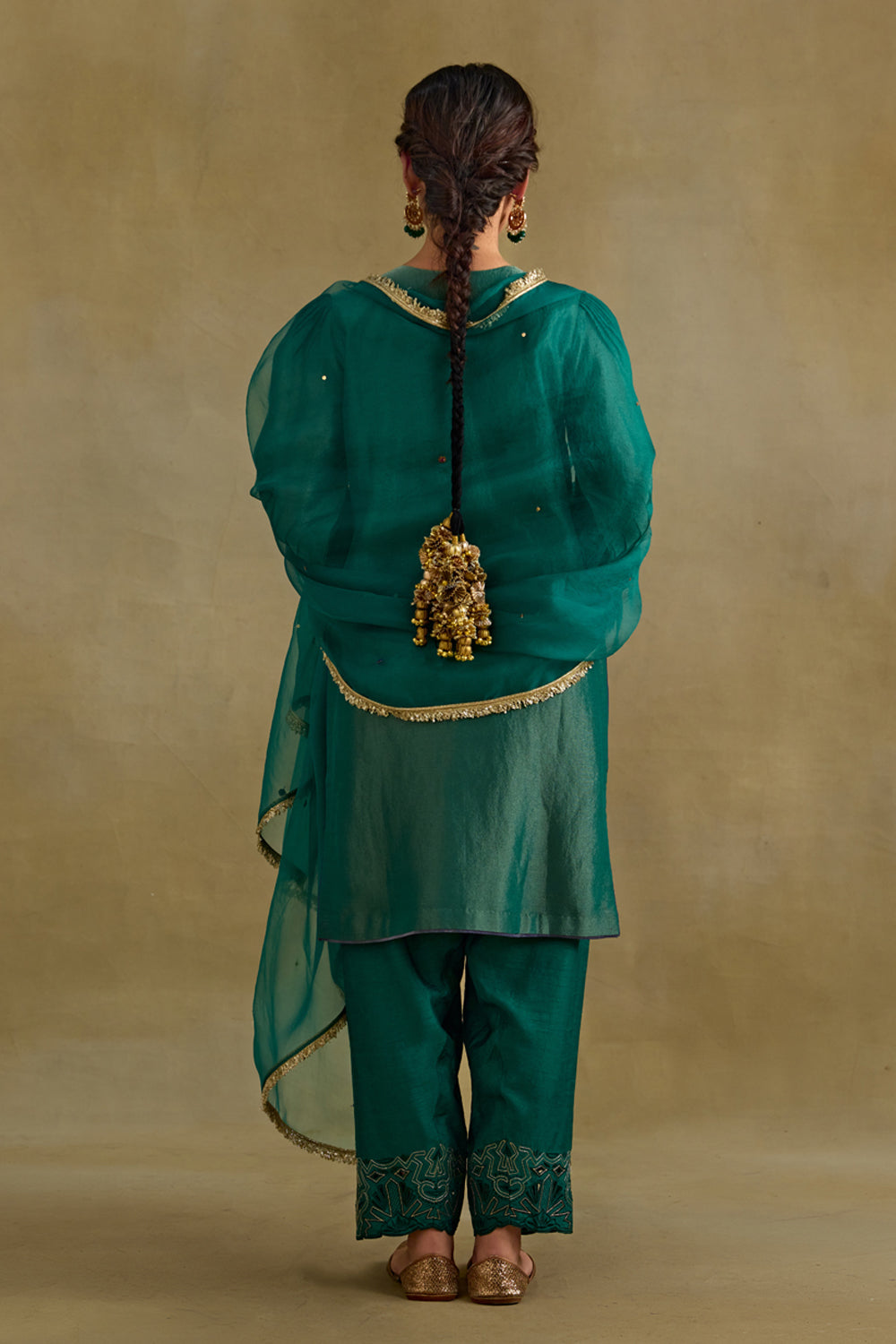 Heer Green Short Kurta Salwar Set