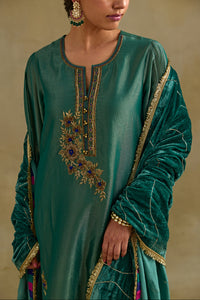 Heer Green Short Kurta Salwar Set