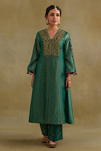 Hasrat Green Kalidar Suit Set