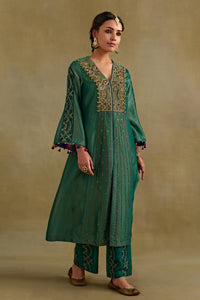 Hasrat Green Kalidar Suit Set