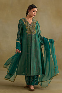 Hasrat Green Kalidar Suit Set