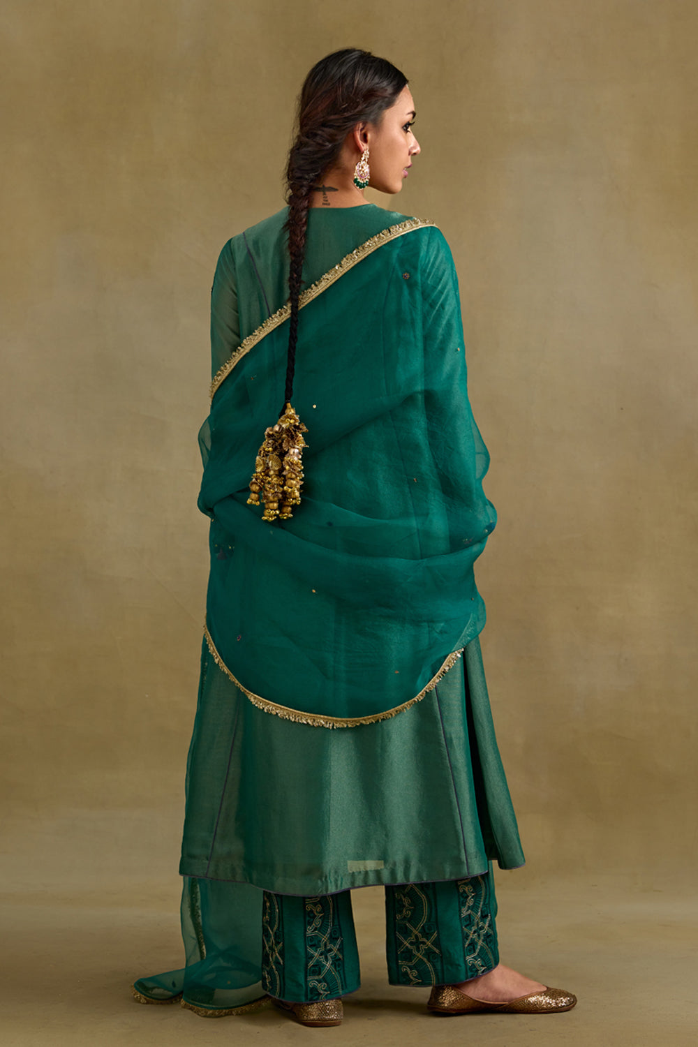 Hasrat Green Kalidar Suit Set