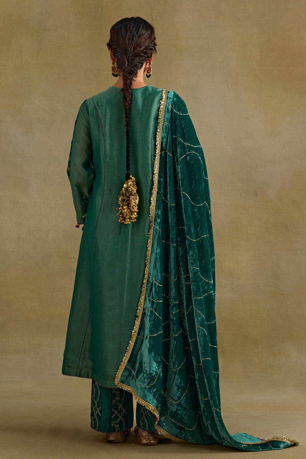 Hasrat Green Kalidar Suit Set