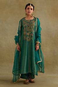 Amber Green Phiran Style Kurta Set