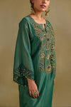 Amber Green Phiran Style Kurta Set