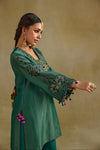 Prisha Green Short Kurta Garara Set