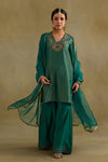 Prisha Green Short Kurta Garara Set