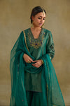 Prisha Green Short Kurta Garara Set