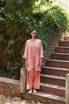 Carnation kurta set with farshi salwar