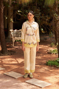 Lily Cream Lime Co-ord Set
