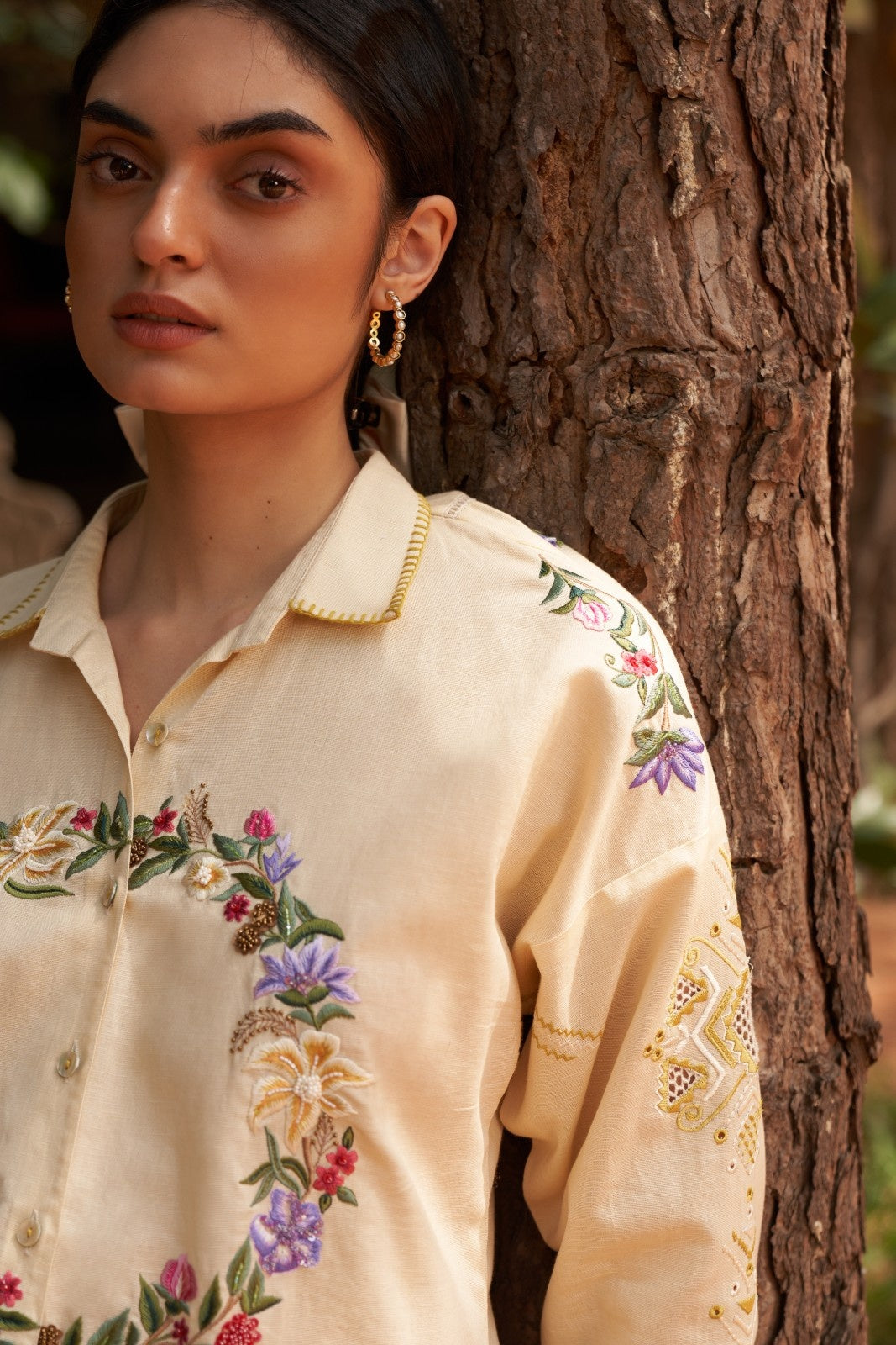 Lily Cream Lime Co-ord Set
