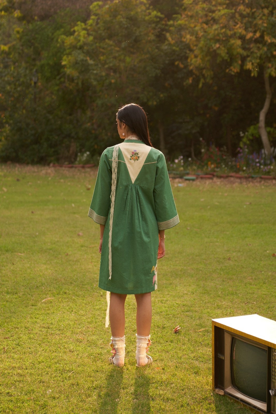 Camellia knee length dress