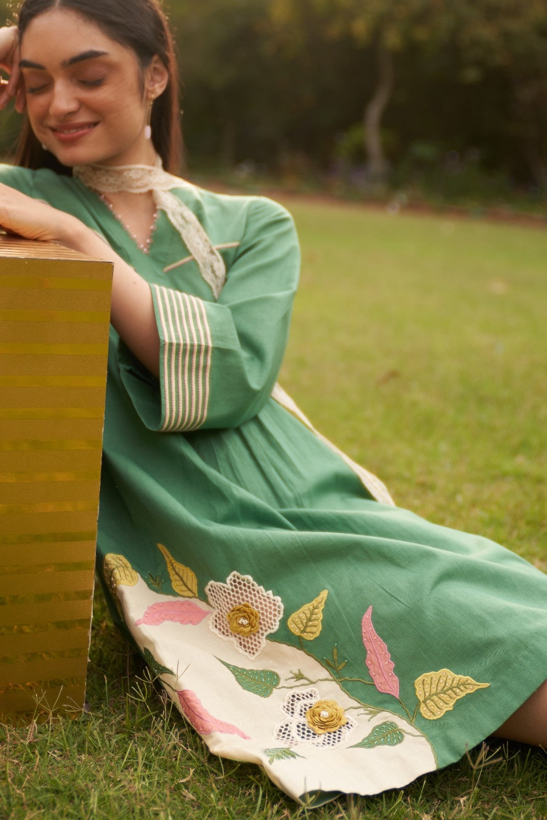 Camellia knee length dress
